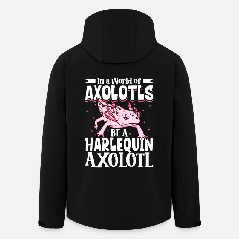 Soyez un Axolotl Arlequin - Veste softshell homme en polyester recyclé Stanley/Stella - noir