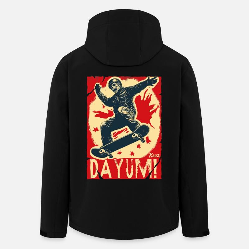 Affiche Skull Skater Dayum - Veste softshell homme en polyester recyclé Stanley/Stella - noir