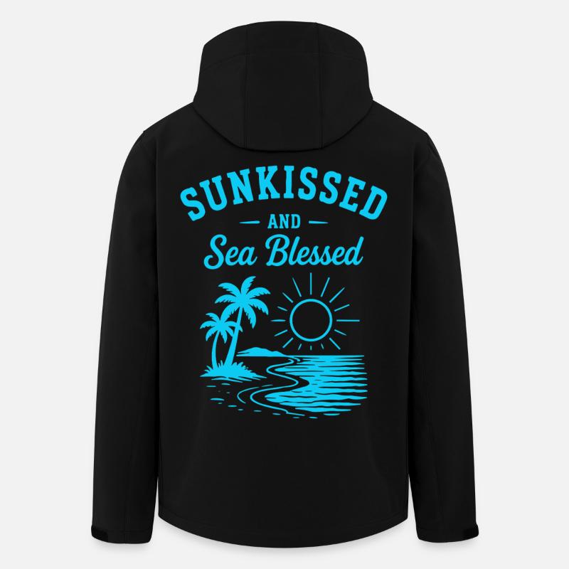 Sunkissed and Sea Summer Beach - Men’s Recycled Softshell Jacket by Stanley/Stella - black