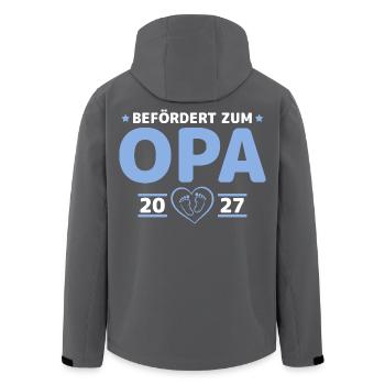 Babyparty Befördert zum Opa 2027 - Recycelte Männer Softshell-Jacke von Stanley/Stella - Schwarz - Hinten - AI Model Male 185 light (185cm)