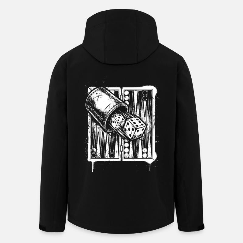 Backgammon | Board Game | Gift - Men’s Recycled Softshell Jacket by Stanley/Stella - black