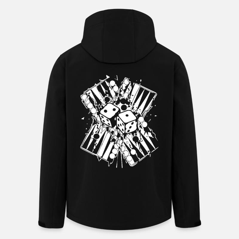 Backgammon | Board Game | Gift - Men’s Recycled Softshell Jacket by Stanley/Stella - black