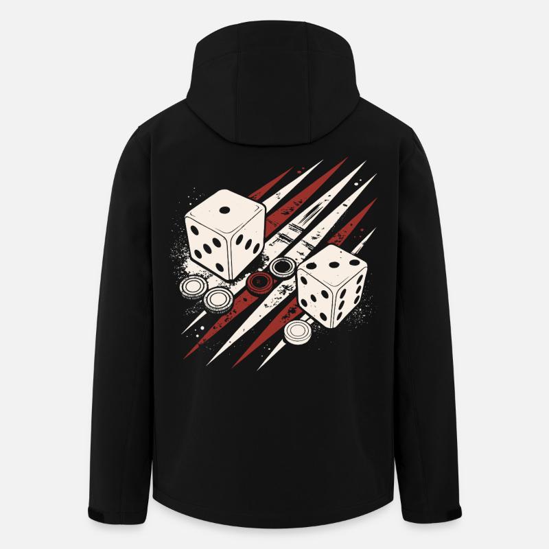 Backgammon | Brettspiel | Geschenk - Recycelte Männer Softshell-Jacke von Stanley/Stella - Schwarz