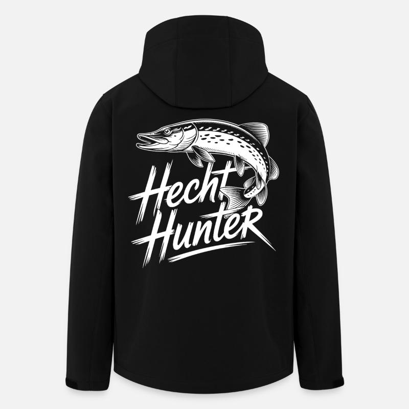 Brochet pêcheur - Veste softshell homme en polyester recyclé Stanley/Stella - noir