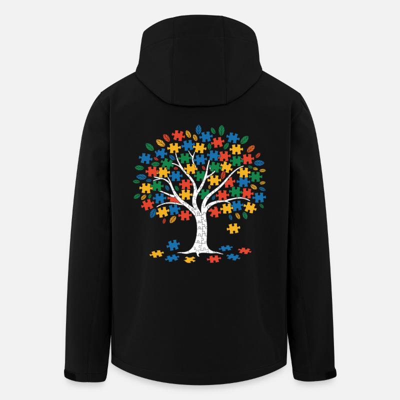 Autisme - Veste softshell homme en polyester recyclé Stanley/Stella - noir