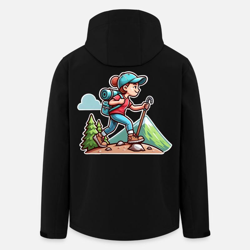 Wanderin Wandern - Recycelte Männer Softshell-Jacke von Stanley/Stella - Schwarz