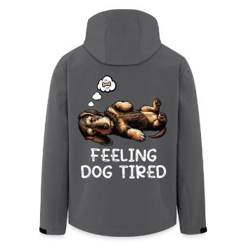 Se sentir fatigué par chien Teckel à poil dur Teckel teckel - Veste softshell homme en polyester recyclé Stanley/Stella - noir - Dos - AI Model Male 185 light (185cm)