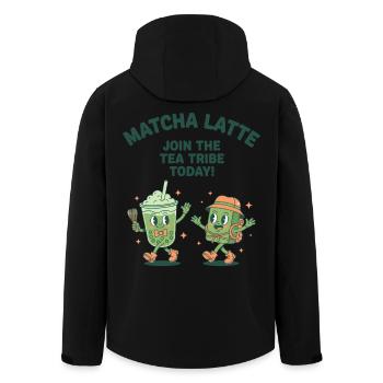 Matcha Latte Rejoignez la Tribu du Thé aujourd’hui Amateur de matcha - Veste softshell homme en polyester recyclé Stanley/Stella - noir - Dos - AI Model Male 185 light (185cm)