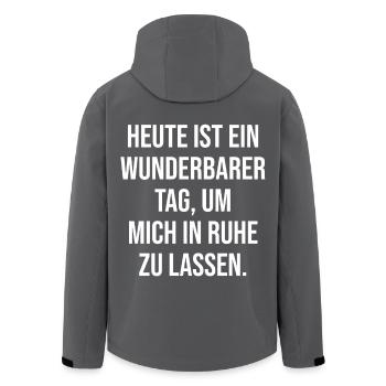 Heute ist ein guter Tag, um mich in Ruhe zu lassen - Recycelte Männer Softshell-Jacke von Stanley/Stella - Schwarz - Hinten - AI Model Male 185 light (185cm)