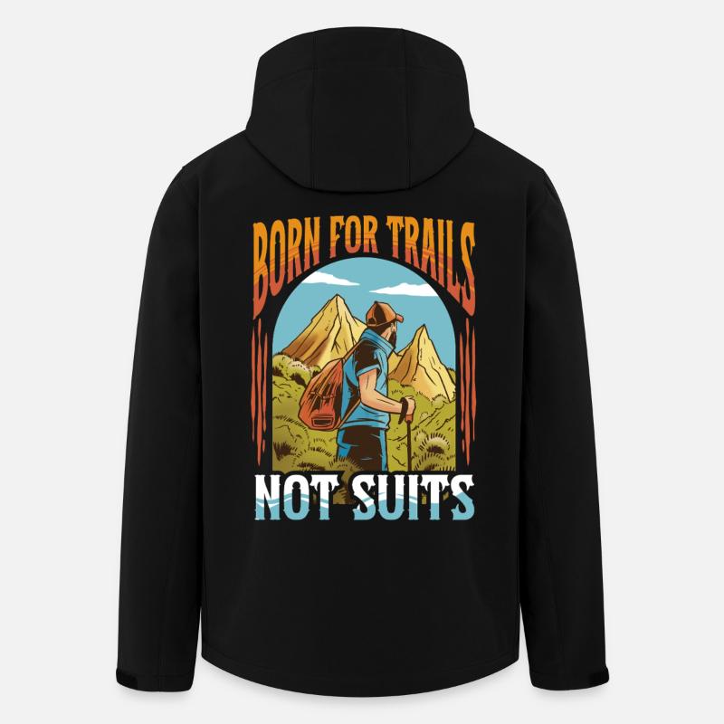 Hiking Day Hiking Hike - Men’s Recycled Softshell Jacket by Stanley/Stella - black