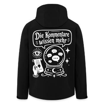 Die Kommentare wissen mehr - Recycelte Männer Softshell-Jacke von Stanley/Stella - Schwarz - Hinten - AI Model Male 185 light (185cm)