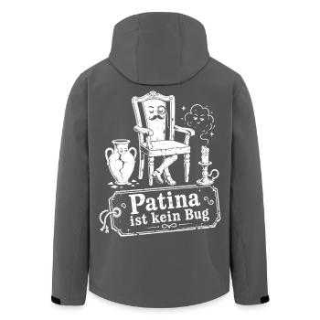 Patina Ist Kein Bug - Recycelte Männer Softshell-Jacke von Stanley/Stella - Schwarz - Hinten - AI Model Male 185 light (185cm)