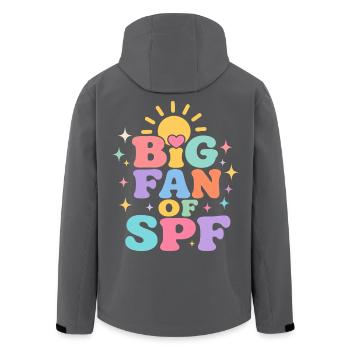 SPF Sonnenschutz Fan Sommer Sonne - Recycelte Männer Softshell-Jacke von Stanley/Stella - Schwarz - Hinten - AI Model Male 185 light (185cm)