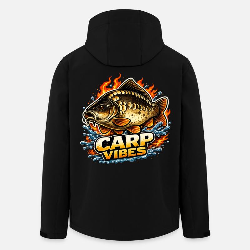 Carp vibes - Men’s Recycled Softshell Jacket by Stanley/Stella - black