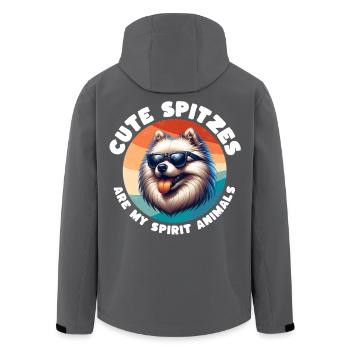 Drôles de dictons Spitz - Veste softshell homme en polyester recyclé Stanley/Stella - noir - Dos - AI Model Male 185 light (185cm)