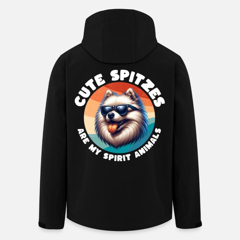 Drôles de dictons Spitz - Veste softshell homme en polyester recyclé Stanley/Stella - noir