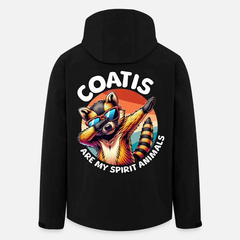 Funny Coati Sayings - Men’s Recycled Softshell Jacket by Stanley/Stella - black