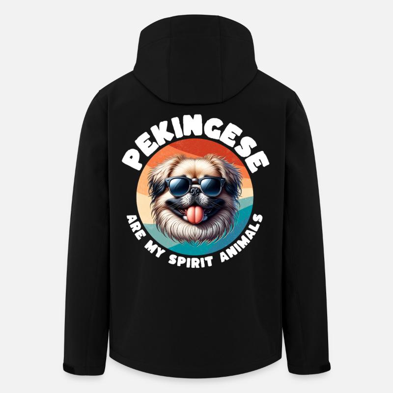 Funny Pekingese sayings - Men’s Recycled Softshell Jacket by Stanley/Stella - black