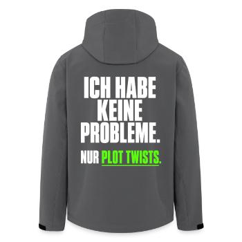 Ich habe keine Probleme Plot Twists - Recycelte Männer Softshell-Jacke von Stanley/Stella - Schwarz - Hinten - AI Model Male 185 light (185cm)