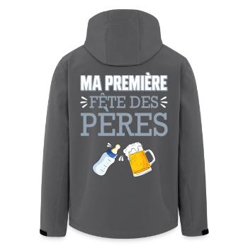 Ma Première Fête des Pères - Veste softshell homme en polyester recyclé Stanley/Stella - noir - Dos - AI Model Male 185 light (185cm)