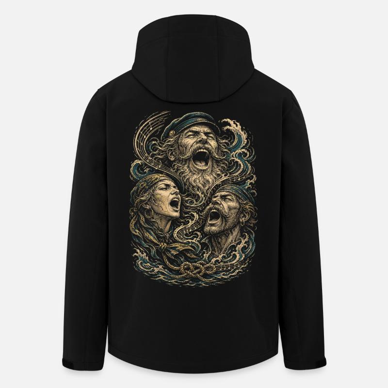 Shanty Chor Seemannslieder - Recycelte Männer Softshell-Jacke von Stanley/Stella - Schwarz
