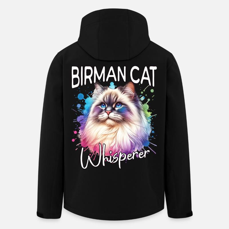 Birma Katze Flüsterer - Recycelte Männer Softshell-Jacke von Stanley/Stella - Schwarz