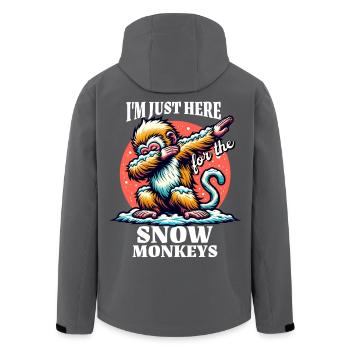 D’étranges expressions du singe des neiges - Veste softshell homme en polyester recyclé Stanley/Stella - noir - Dos - AI Model Male 185 light (185cm)