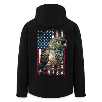Patagonian Conure US Rock Parakeet - Men’s Recycled Softshell Jacket by Stanley/Stella - black - Back - AI Model Male 185 light (185cm)