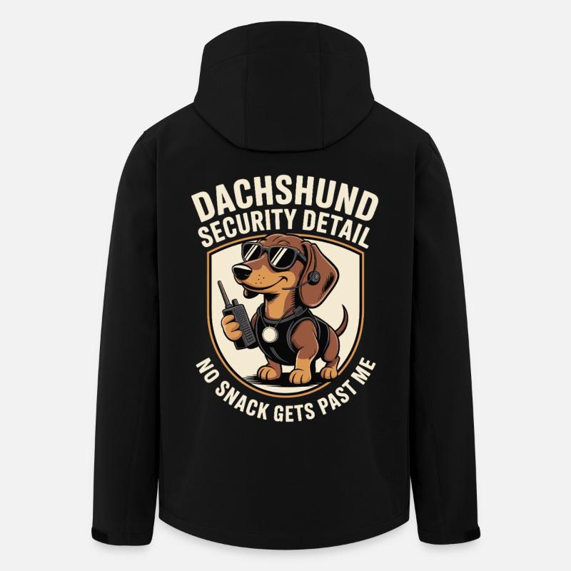 Dackel Snackwache - Recycelte Männer Softshell-Jacke von Stanley/Stella - Schwarz