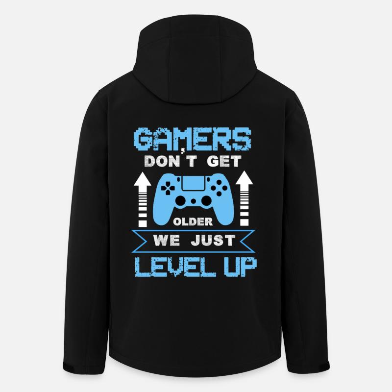 Gamers_dont_get_old_we_just_level_up - Recycelte Männer Softshell-Jacke von Stanley/Stella - Schwarz
