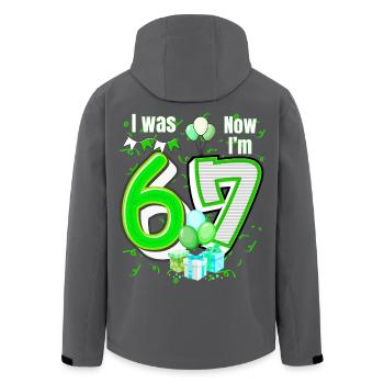 I was 6 Now Im 7 Birthday Shirt  Kids 7 Birthday - Veste softshell homme en polyester recyclé Stanley/Stella - noir - Dos - AI Model Male 185 light (185cm)