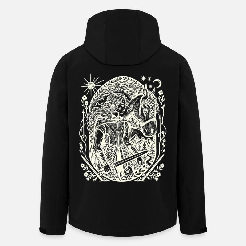 Mondschein Waldzauber Kreis - Recycelte Männer Softshell-Jacke von Stanley/Stella - Schwarz