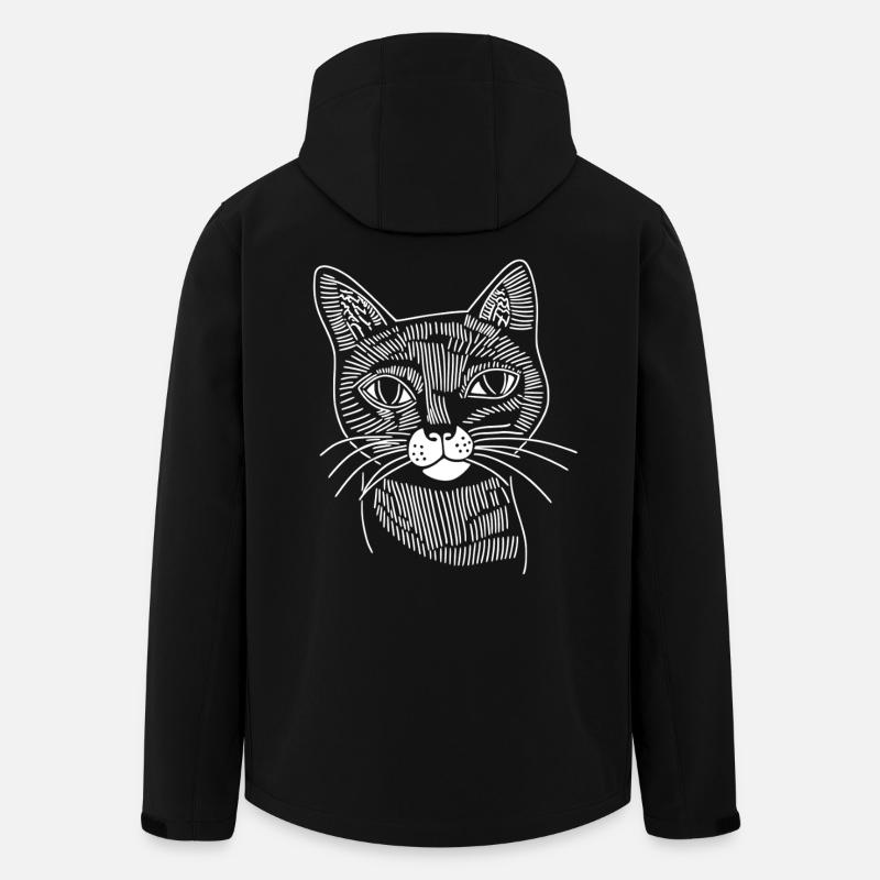 Cat - Men’s Recycled Softshell Jacket by Stanley/Stella - black