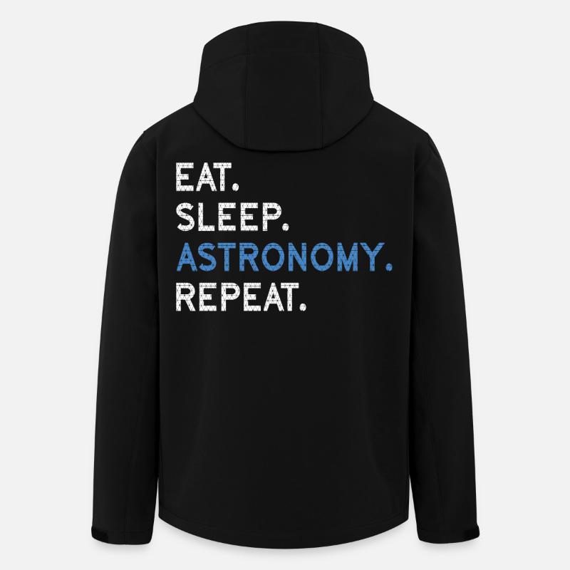 Eat Sleep Astronomy Repeat - Men’s Recycled Softshell Jacket by Stanley/Stella - black
