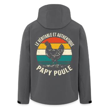 Véritable Et Authentique Papy Poule - Veste softshell homme en polyester recyclé Stanley/Stella - noir - Dos - AI Model Male 185 light (185cm)