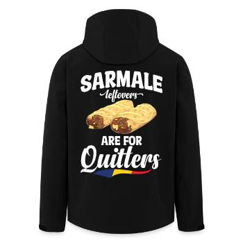  Sarmale leftovers are for quitters Romanian Snack - Men’s Recycled Softshell Jacket by Stanley/Stella - black - Back - AI Model Male 185 light (185cm)