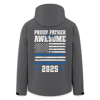 Père fier d’une académie de police géniale - Veste softshell homme en polyester recyclé Stanley/Stella - noir - Dos - AI Model Male 185 light (185cm)