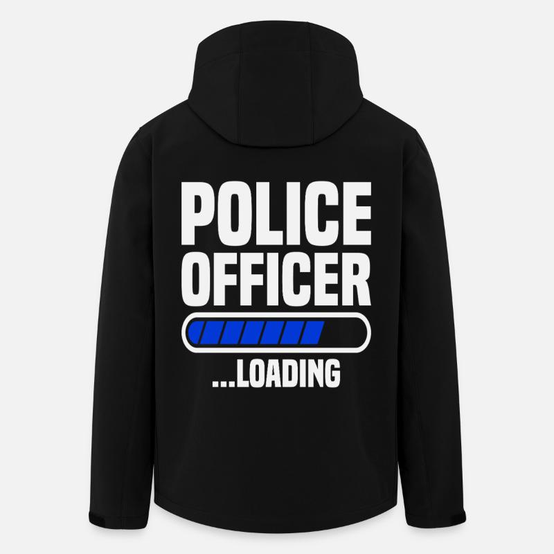 Polizist lädt Polizeischule Graduierter Polizei - Recycelte Männer Softshell-Jacke von Stanley/Stella - Schwarz