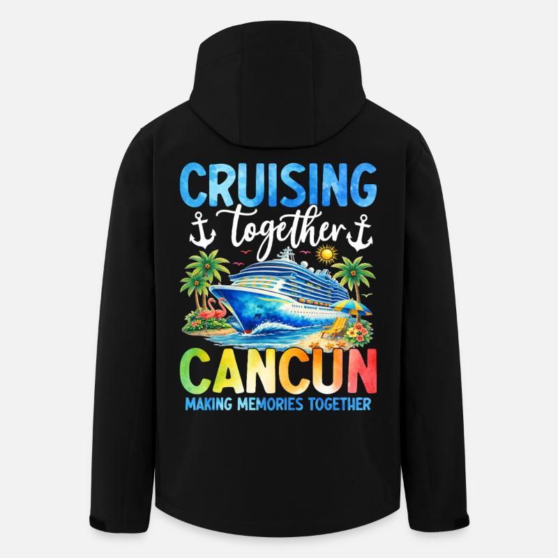 Croisière ensemble à Cancún - Veste softshell homme en polyester recyclé Stanley/Stella - noir