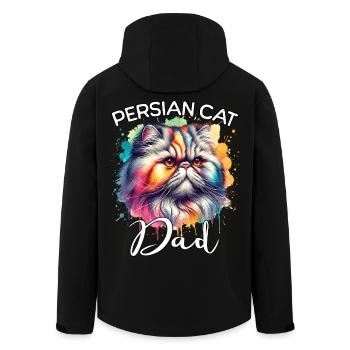 Papa chat perse - Veste softshell homme en polyester recyclé Stanley/Stella - noir - Dos - AI Model Male 185 light (185cm)