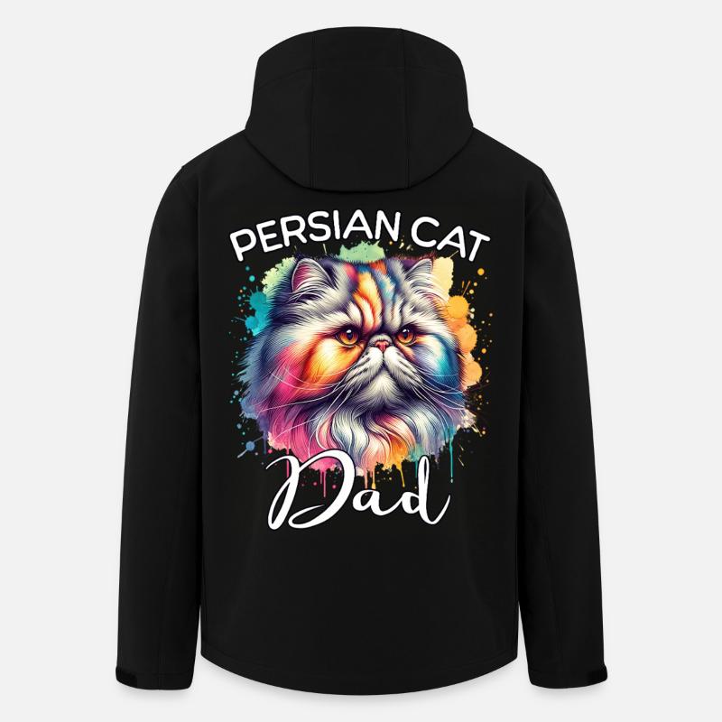 Persian Cat Dad - Men’s Recycled Softshell Jacket by Stanley/Stella - black
