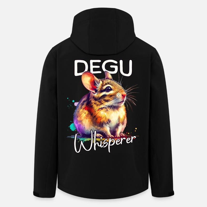 Chuchoteur de Degu - Veste softshell homme en polyester recyclé Stanley/Stella - noir
