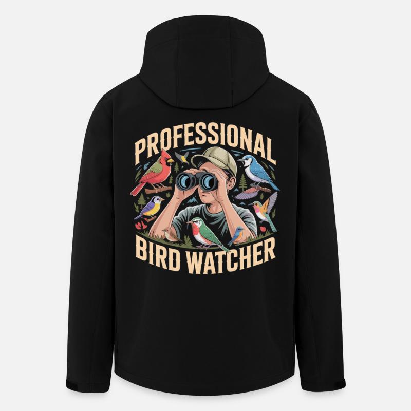 Professional Bird Watcher Birdwatcher - Men’s Recycled Softshell Jacket by Stanley/Stella - black