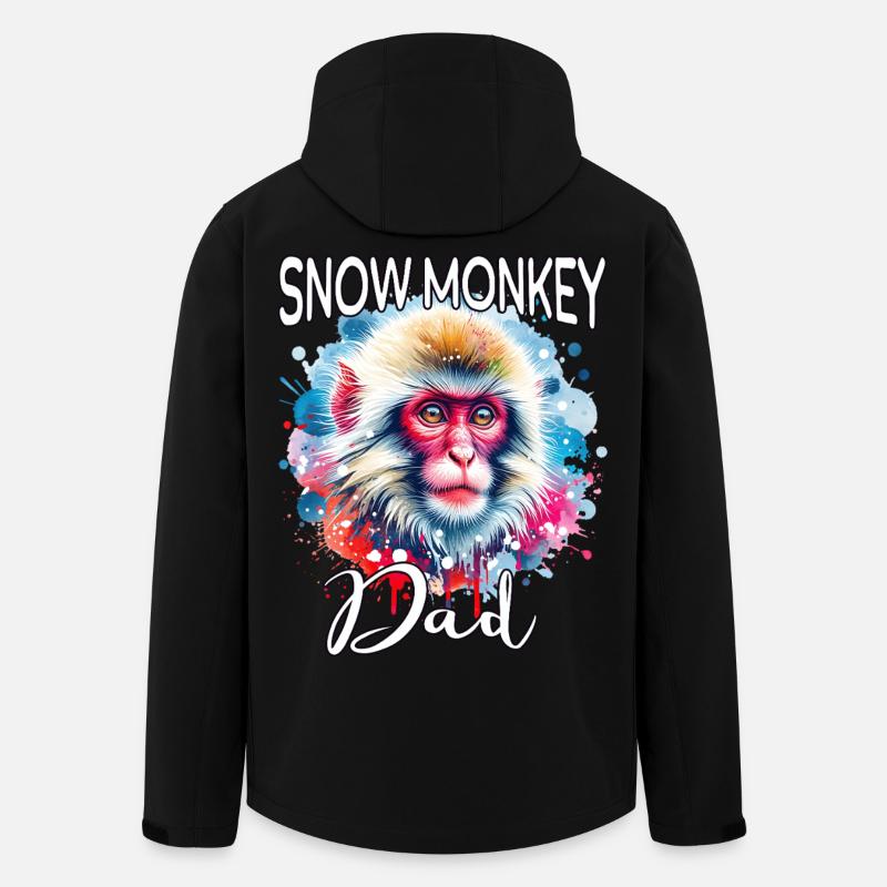 Schneeaffe Papa - Recycelte Männer Softshell-Jacke von Stanley/Stella - Schwarz