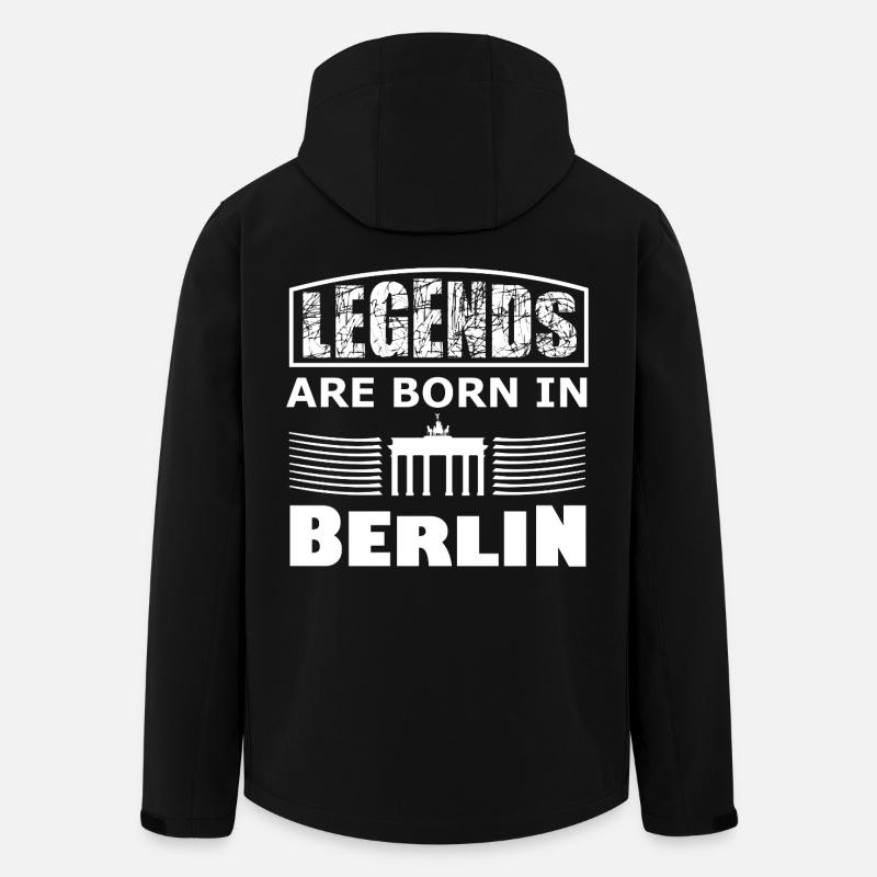 Légendes de Berlin - Veste softshell homme en polyester recyclé Stanley/Stella - noir