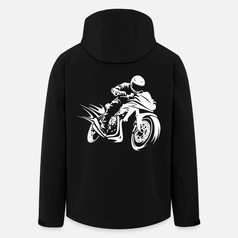 Motorcycle Motorcycle Rider - Men’s Recycled Softshell Jacket by Stanley/Stella - black