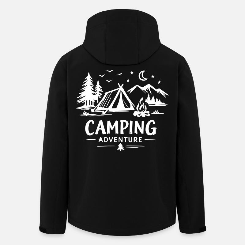Camping Aventure - Veste softshell homme en polyester recyclé Stanley/Stella - noir