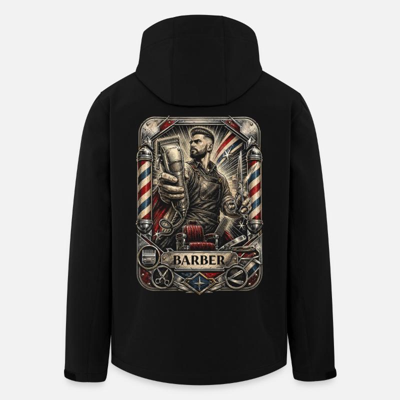 Barber Barbier - Veste softshell homme en polyester recyclé Stanley/Stella - noir