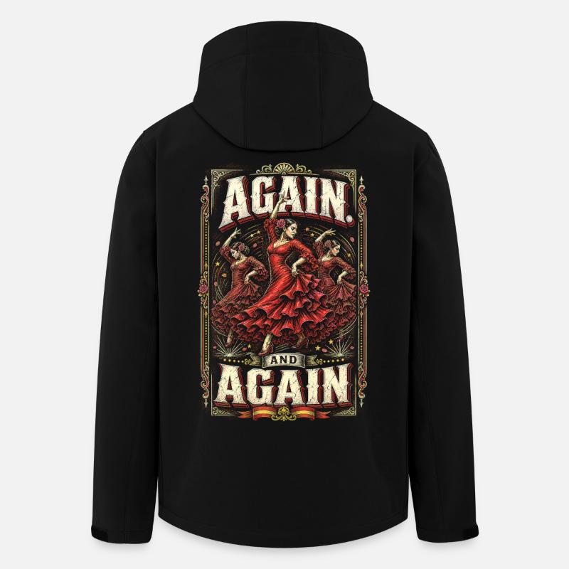 Flamenco Again And Again - Recycelte Männer Softshell-Jacke von Stanley/Stella - Schwarz