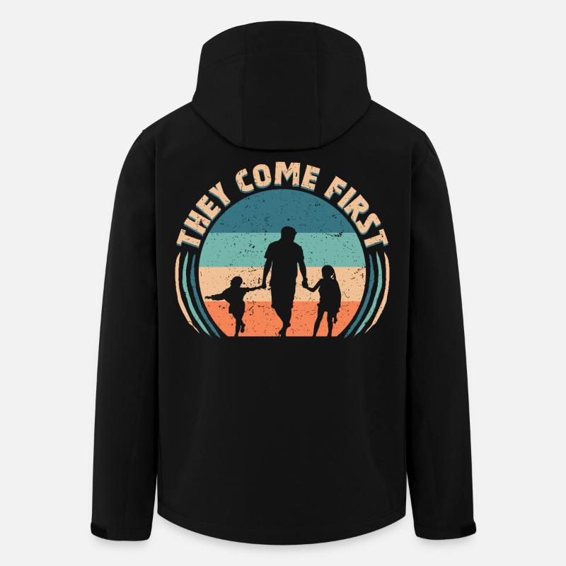 Single Dad Single Dad - Men’s Recycled Softshell Jacket by Stanley/Stella - black